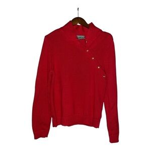 Lauren Ralph Lauren Chunk Knit Sweater Preppy Academia Ivy League Women‎ L